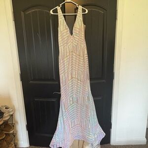 Elegant Iridescent Evening Gown